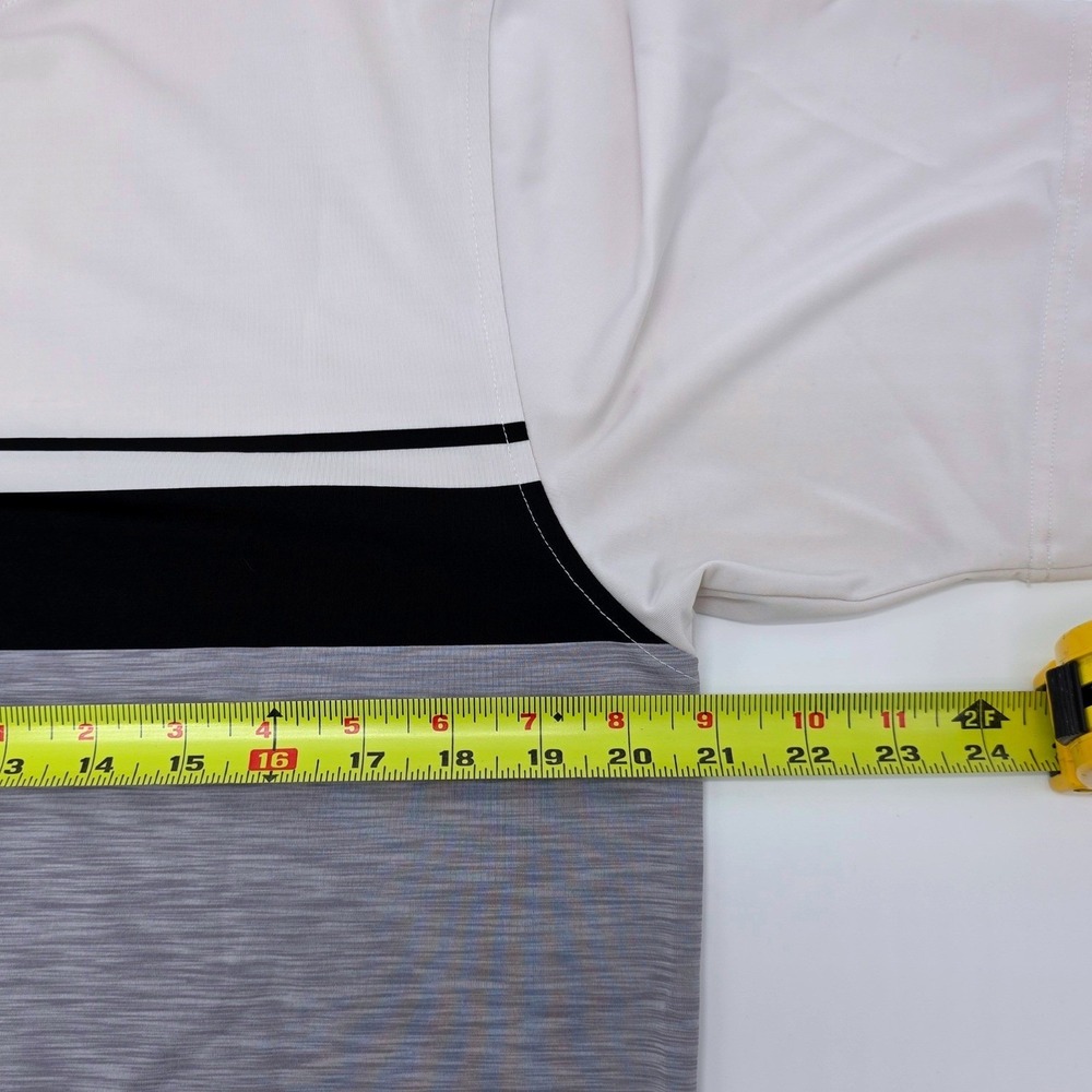 FootJoy Men‎ White Black Grey Colorblock ProDry Performance Golf Polo Shirt S - Picture 8 of 9